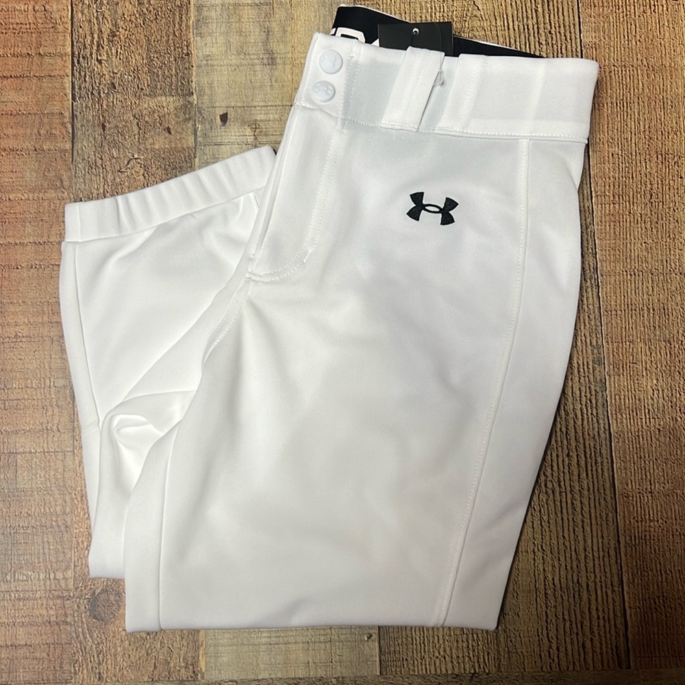 White UA Softball Pants
